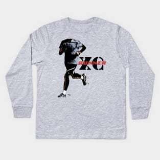 Cross country runner Kids Long Sleeve T-Shirt